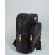 Чорний місткий рюкзак з еко-шкіри