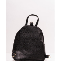 Черная маленькая сумка-рюкзак из эко-кожи