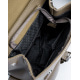 Бежевый кожаный рюкзак с боковыми карманами