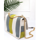 Текстильна сумка з сіро-зеленими смугастими вставками