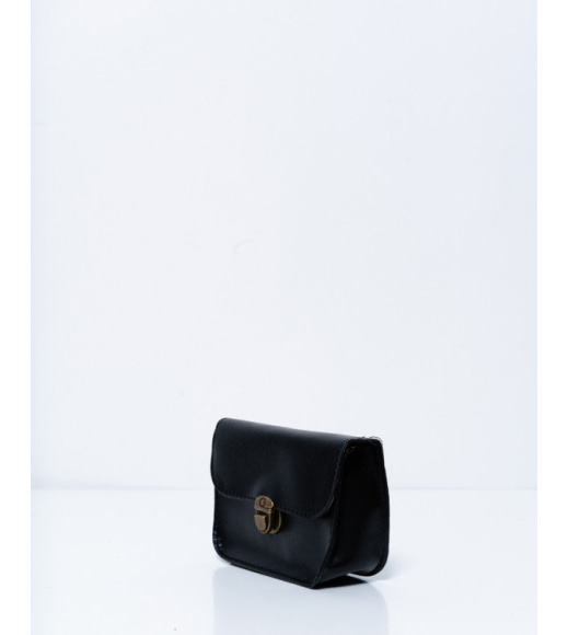 Чорна маленька каркасна сумка на ланцюжку