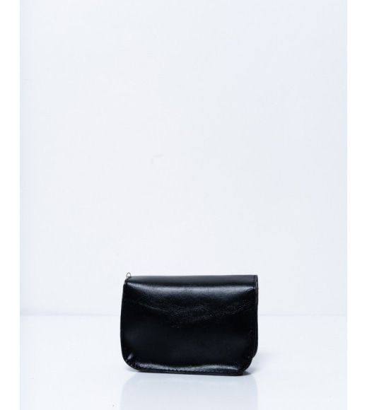 Чорна маленька каркасна сумка на ланцюжку