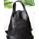 Чорний сумка-рюкзак з еко-шкіри