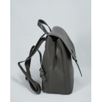 Сірий міський рюкзак з еко-шкіри