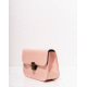 Маленька рожева каркасна сумка на ланцюжку