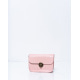 Маленька рожева каркасна сумка на ланцюжку