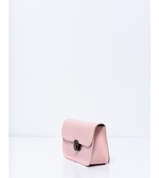 Розовая маленькая каркасная сумка на цепочке