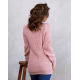 Рожевий вовняний светр з люрексом і рукавами-реглан