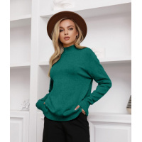 Зеленая теплая водолазка