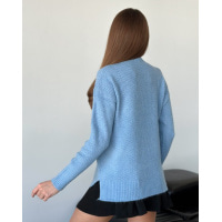 Агноровый свободный свитер голубого цвета