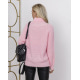 Рожевий теплий светр об`ємної в`язки