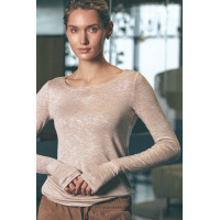 Бежевый женский лонгслив Seventeen 2256.6269