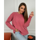 Кашемировый темно-розовый джемпер свободного кроя