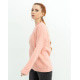 Рожевий вільний в'язаний светр