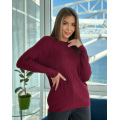 Фіолетовий трикотажний светр з рукавами-реглан