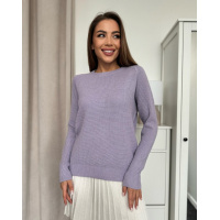 Сиреневый свободный джемпер из кашемира