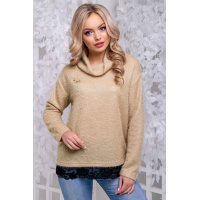 Кофейный женский свитер Seventeen 1047.2839