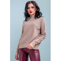 Кофейный женский свитер Seventeen 1446.3255