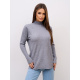 Серая кашемировая водолазка в рубчик