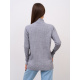 Серая кашемировая водолазка в рубчик