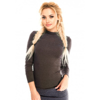 Темно-коричневый демисезонный гольф из мягкой ангоры