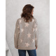Бежевый ангоровый свитер со звездным декором