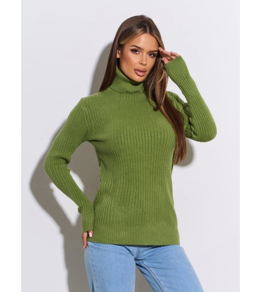 Зеленый фактурный гольф