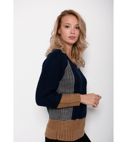 Шерстяной вязаный свитер с рукавами-реглан
