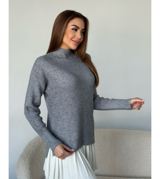 Агноровий вільний светр темно-сірого кольору