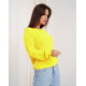Жовтий трикотажний светр з об'ємними деталями