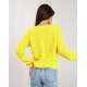 Жовтий трикотажний светр з об'ємними деталями