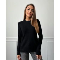 Черный свободный джемпер из кашемира