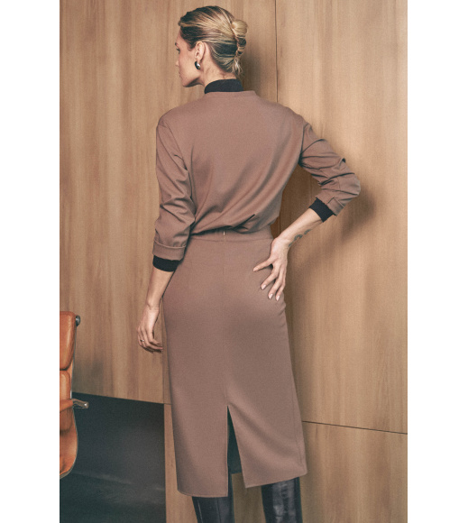 Коричневая свободная женская кофта Seventeen 2258.6254