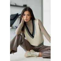 Кофейная женская жилетка Seventeen 1462.5138