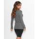Сірий смугастий вовняний светр