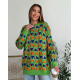 Салатовий вільний светр із орнаментом