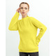 Желтый свободный вязаный свитер