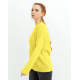 Жовтий вільний в'язаний светр