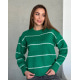 Ангоровий трикотажні светри зеленого кольору в смужку