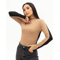 Черно-бежевая двусторонняя водолазка