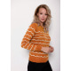 Помаранчевий светр з хвилястими смужками
