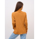 Горчичный кашемировый гольф в рубчик