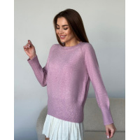 Темно-рожевий ангоровий светр із подовженими манжетами