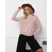 Светло-розовая теплая водолазка