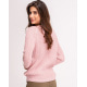 Рожевий светр об`ємної в`язки з люрексом