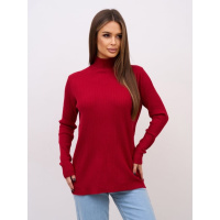 Бордова кашемірова водолазка в рубчик Бордова кашемірова водолазка в рубчик