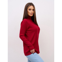 Бордова кашемірова водолазка в рубчик Бордова кашемірова водолазка в рубчик