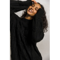Черный женский теплый свитер Seventeen S506.5539