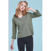Оливковый женский пуловер Seventeen 1450.3323