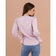 Світло-бузковий вовняний светр з еластичними вставками